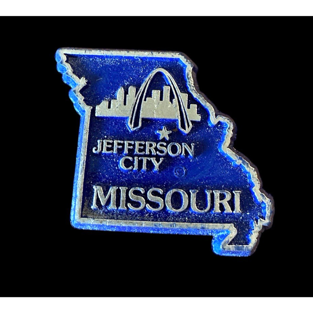 Missouri Magnet Jefferson City Rubber Golden Gate City Skyline Vintage 90s 2"